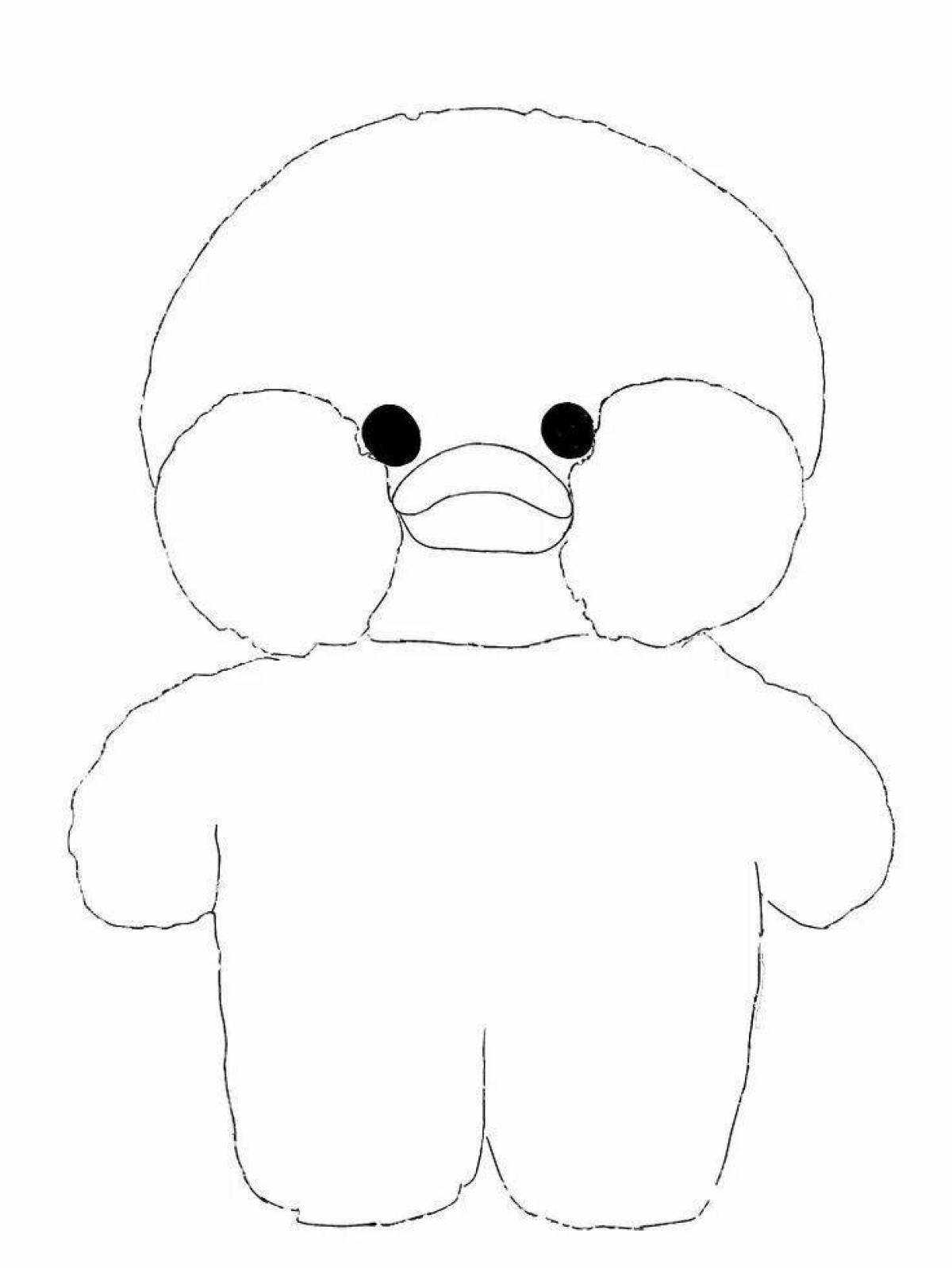 Lanfan happy duck coloring page