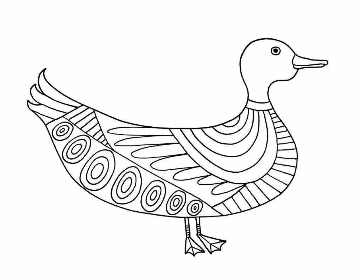 Lanfan magic duck coloring page