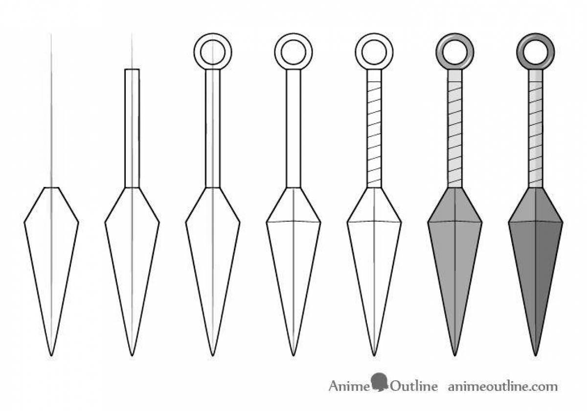 Knife Outstanding Knife Coloring Page