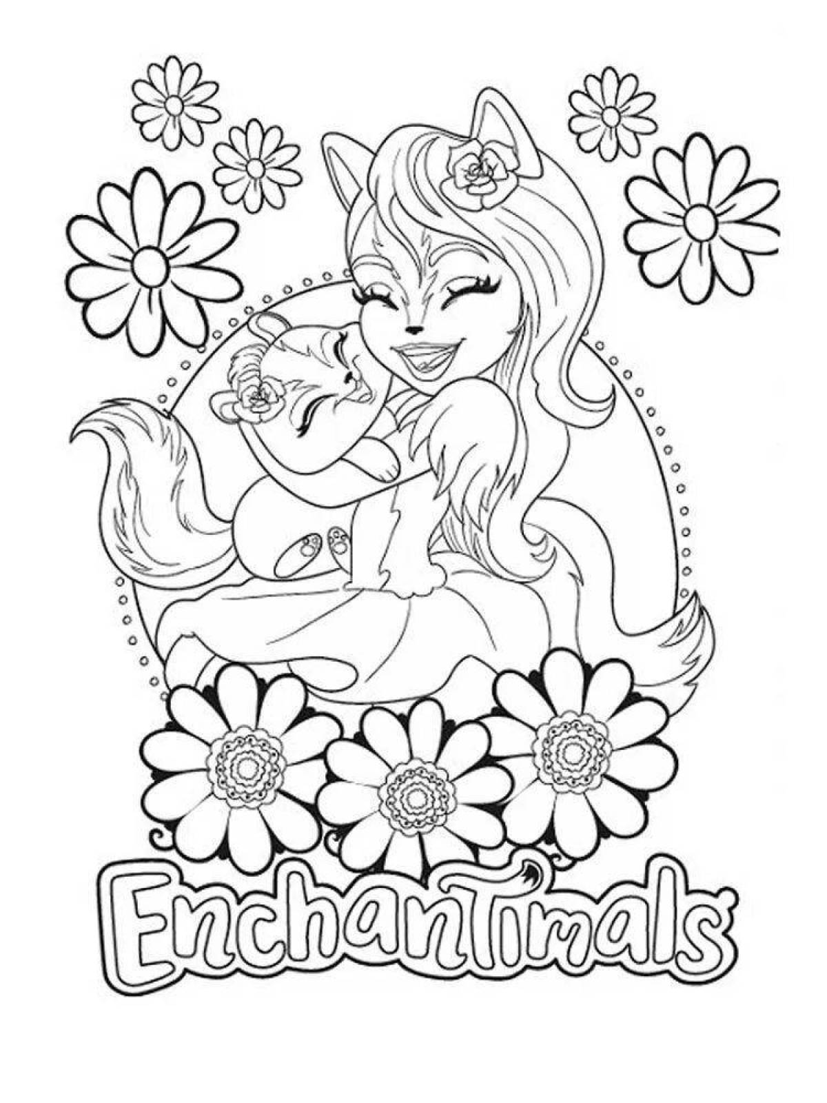 Serene incantimuls coloring page