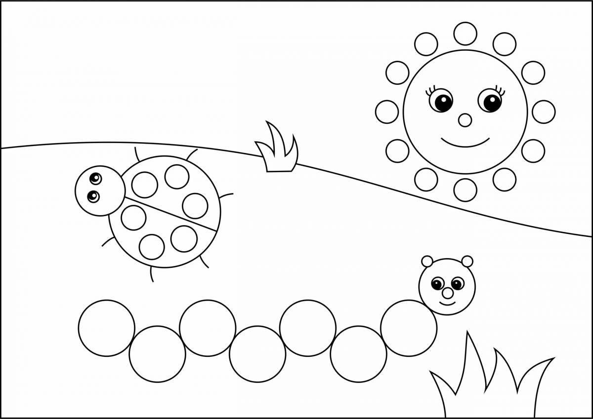 Adorable circle coloring page for kids