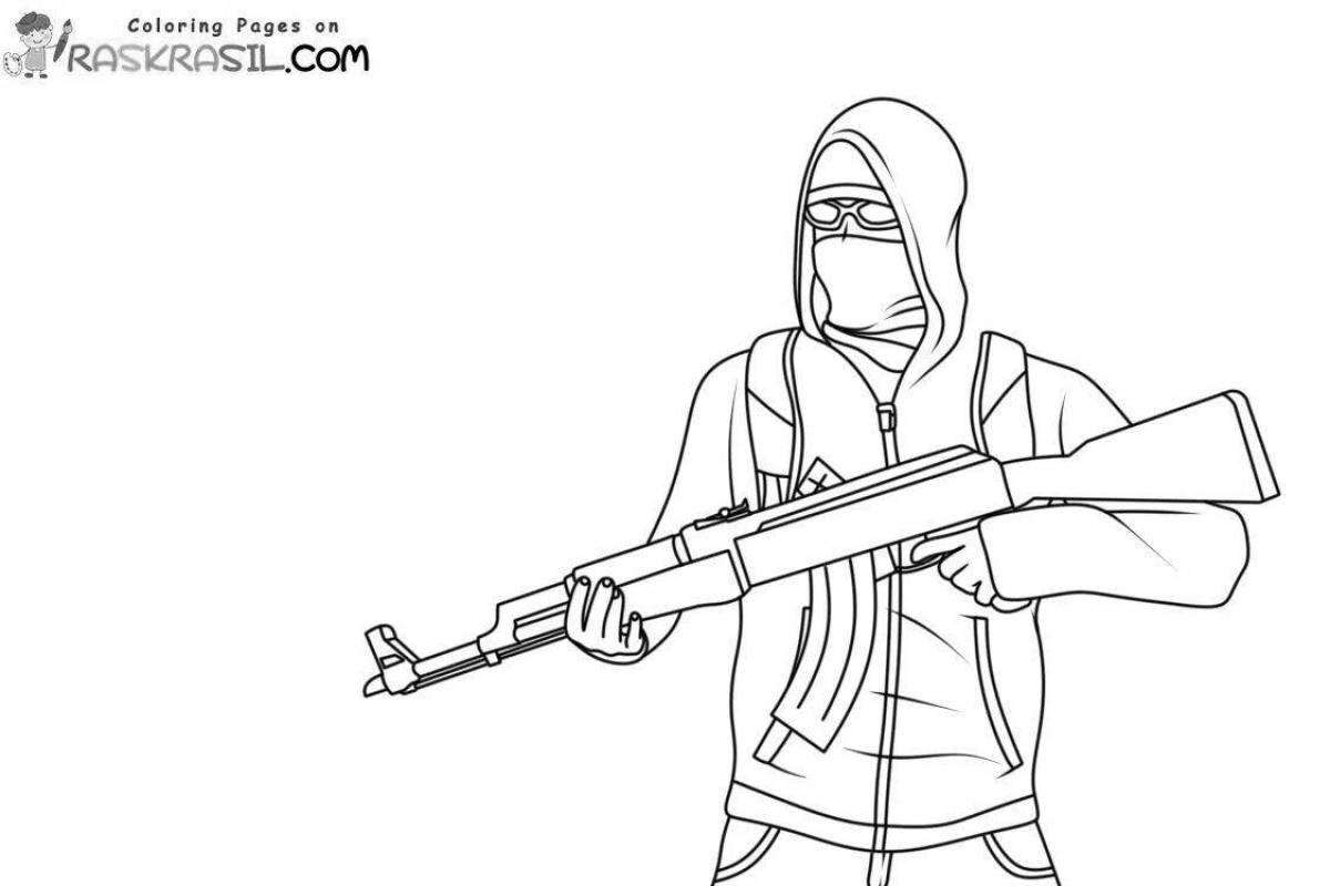Amazing standoff 2 skins coloring page
