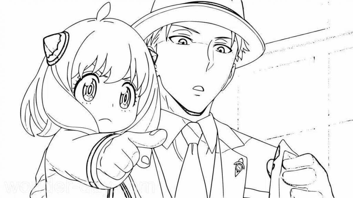 Smart anime spy family coloring book