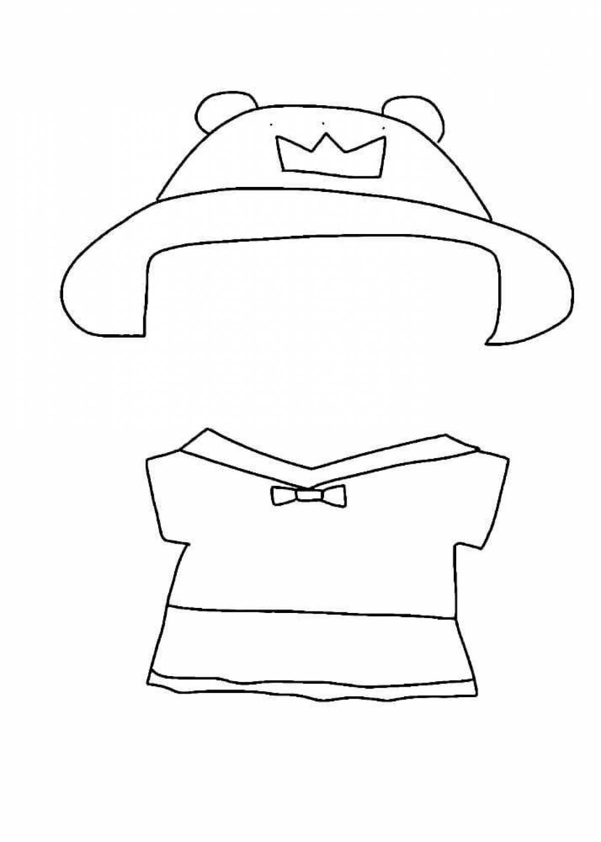 Coloring page elegant dressed duck