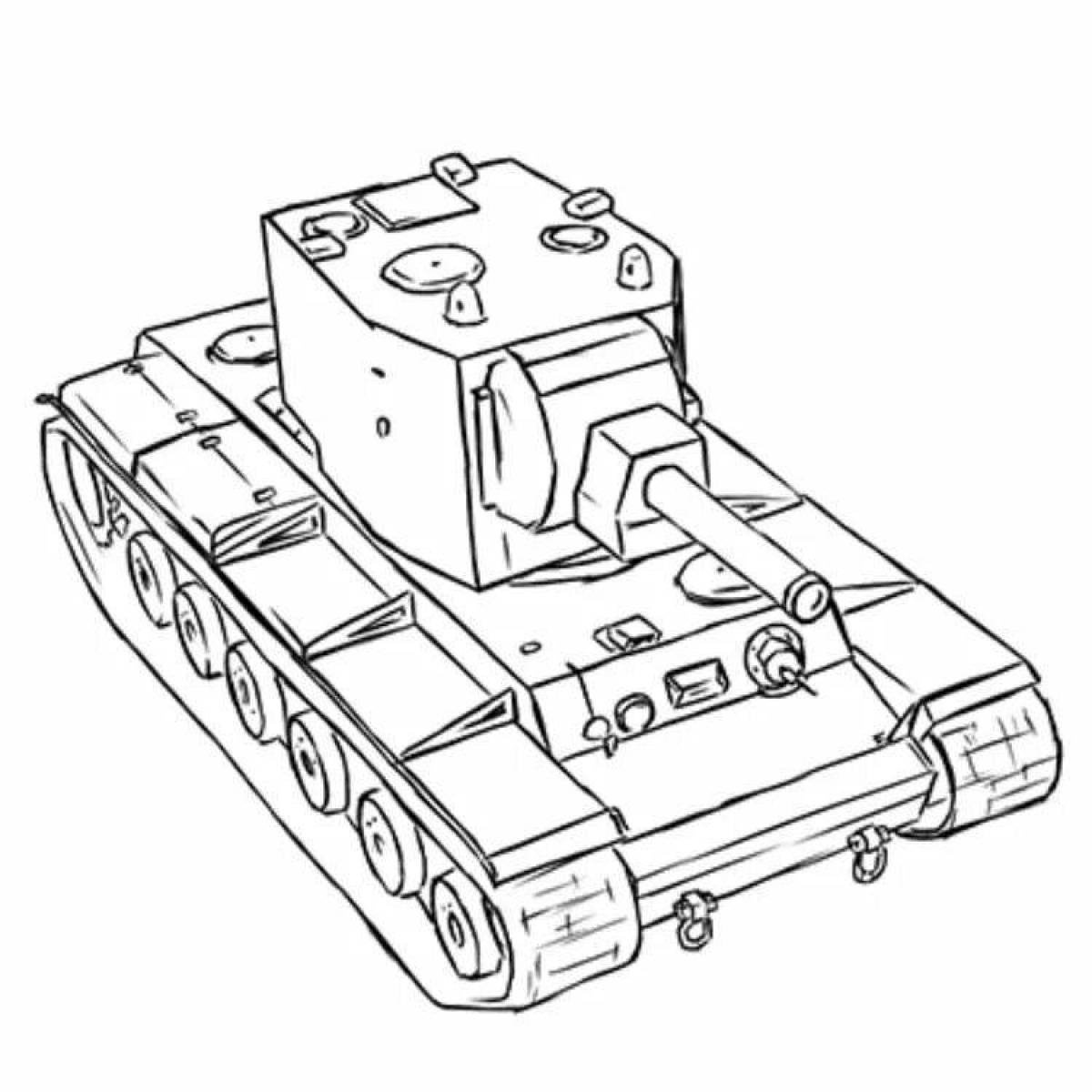 Раскраска танк кв-2