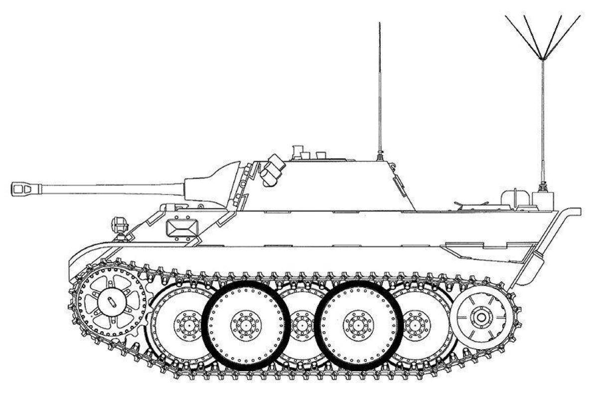 Раскраска изысканный танк кв-2