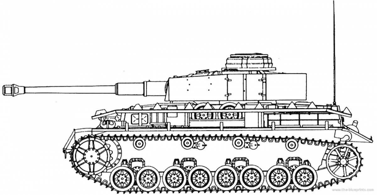 Раскраска шикарный танк кв-2