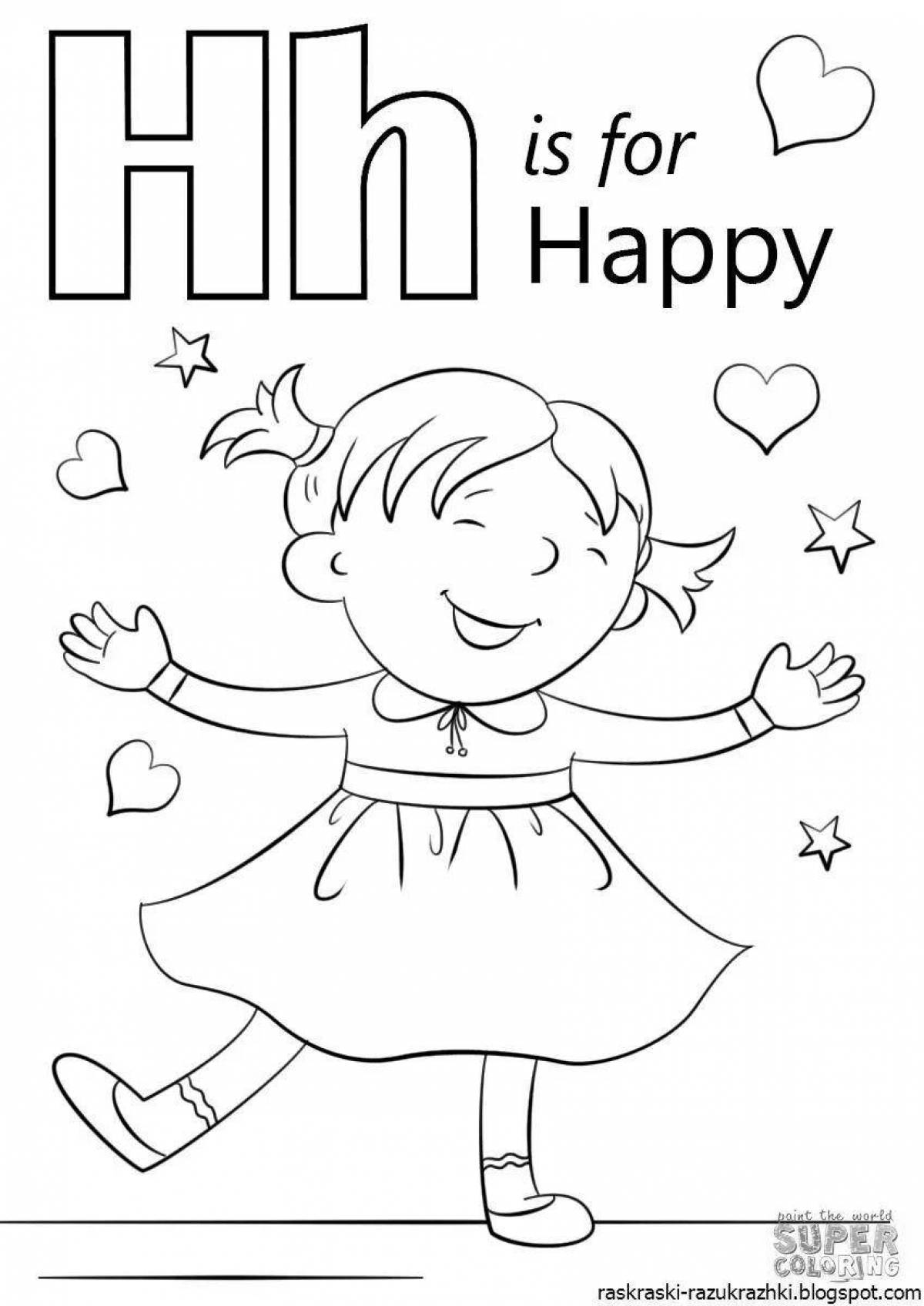 Animated coloring happy color