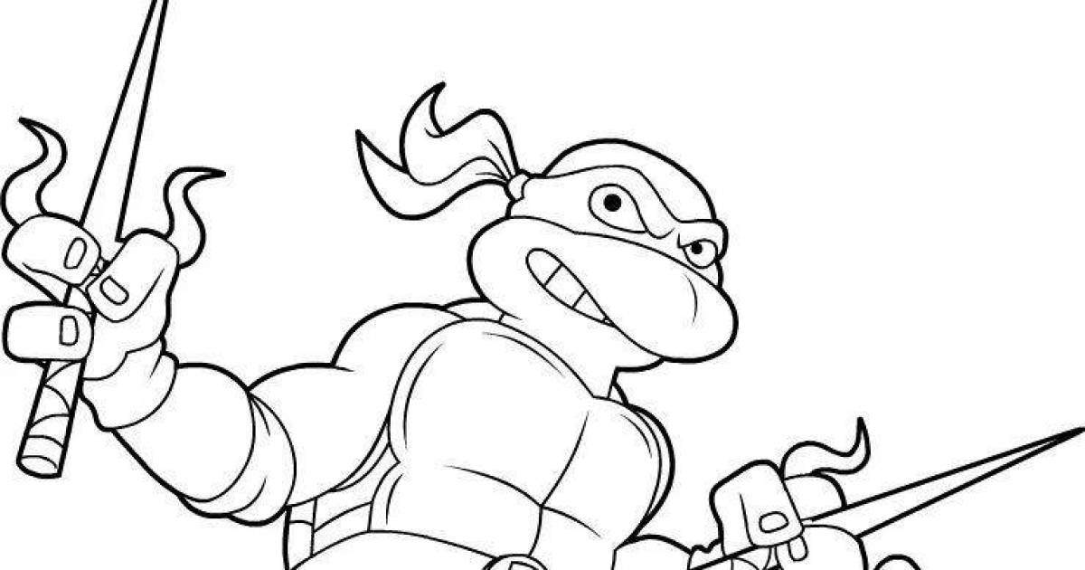 Raphael's Incredible Teenage Mutant Ninja Turtle Coloring Page