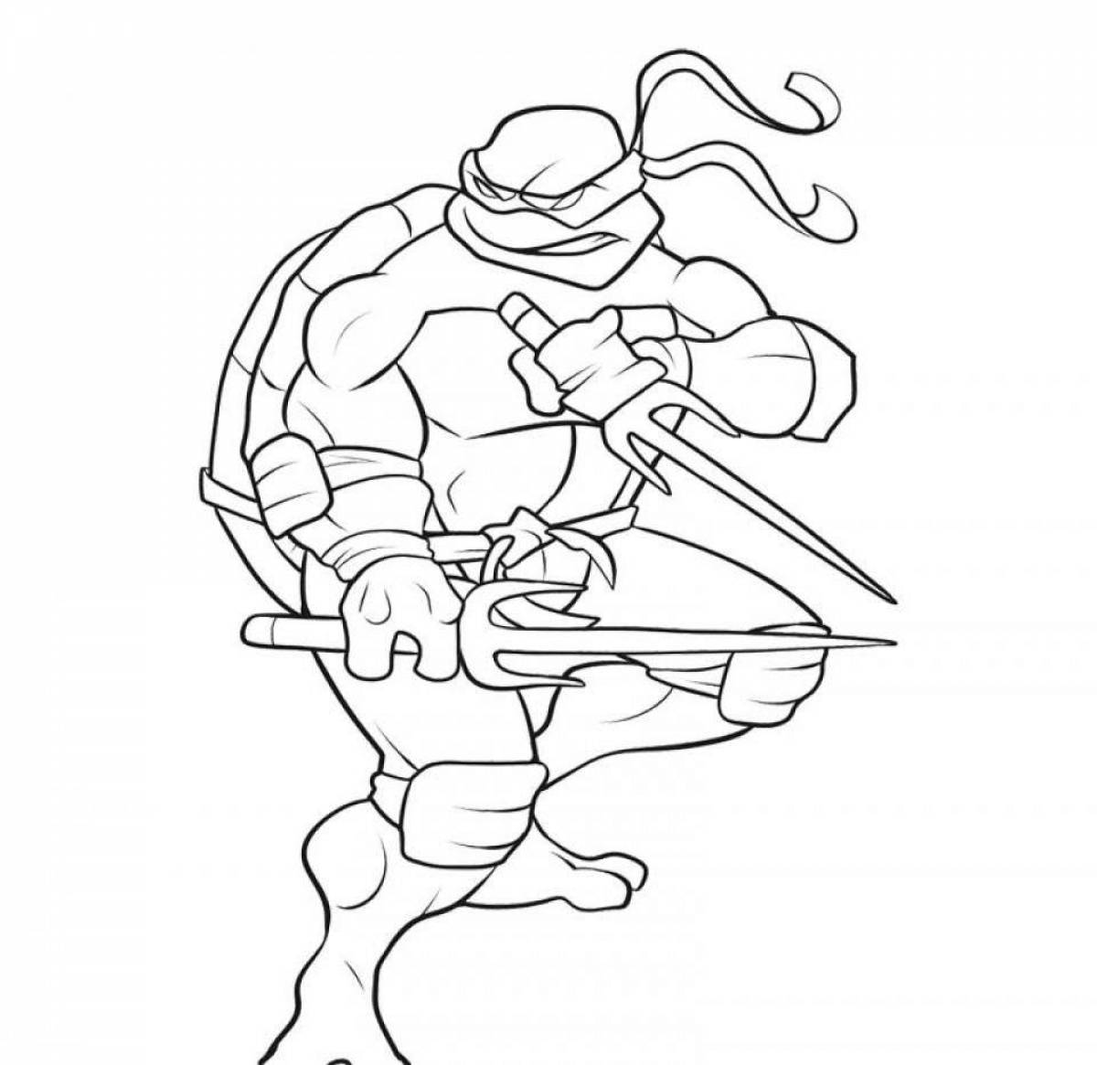 Raphael's exquisite Teenage Mutant Ninja Turtles coloring page