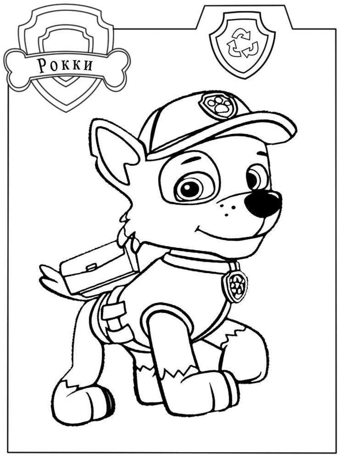 Playful coloring paw patrol tracker