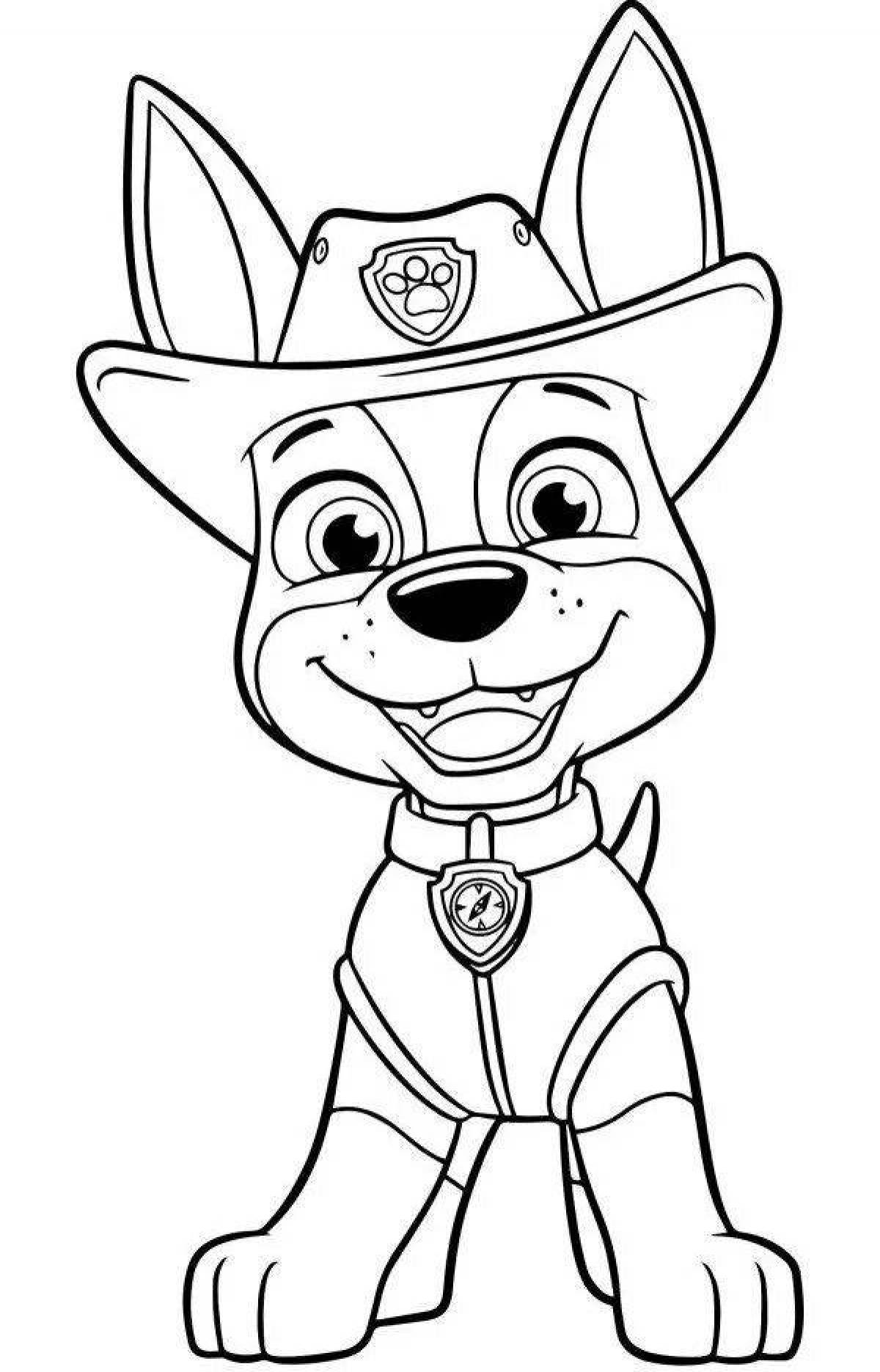 Exquisite coloring paw patrol tracker