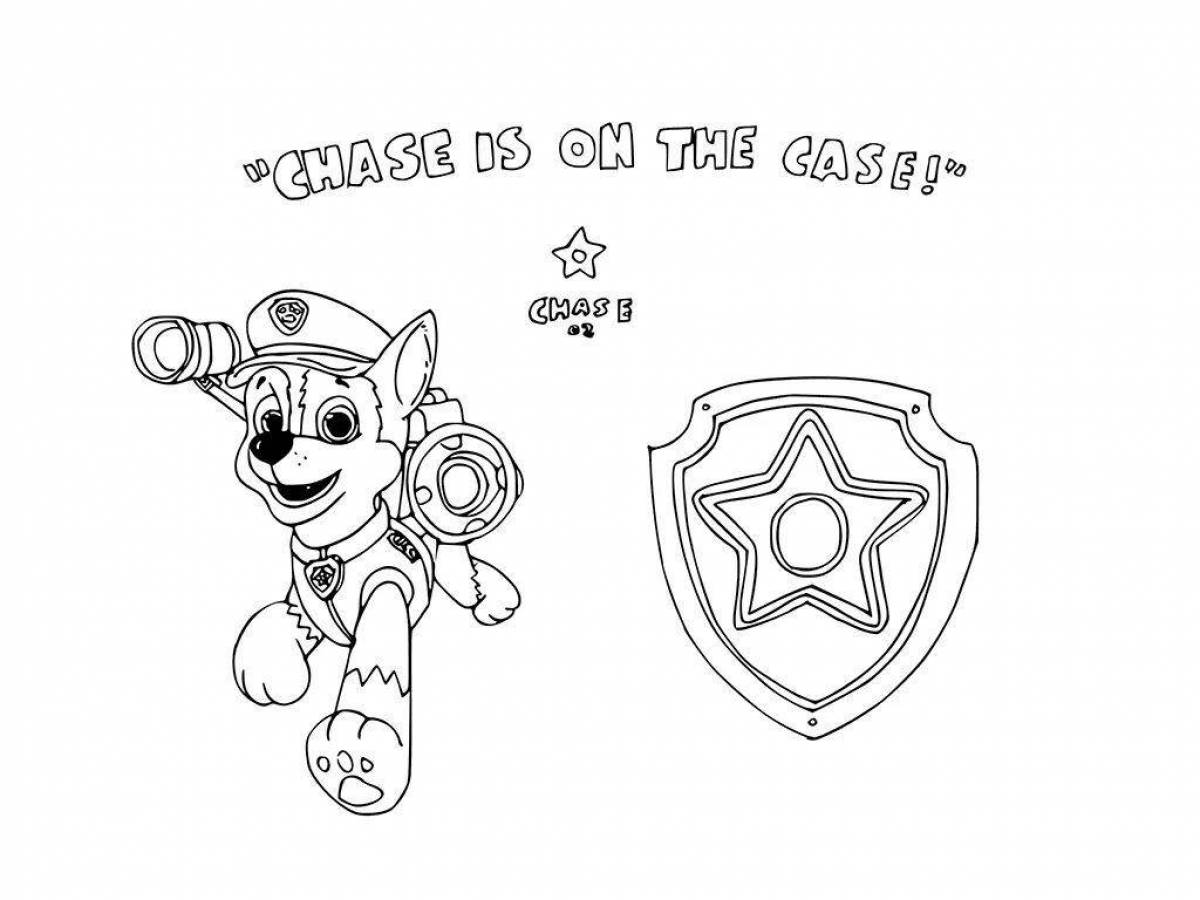 Great paw patrol tracker coloring page
