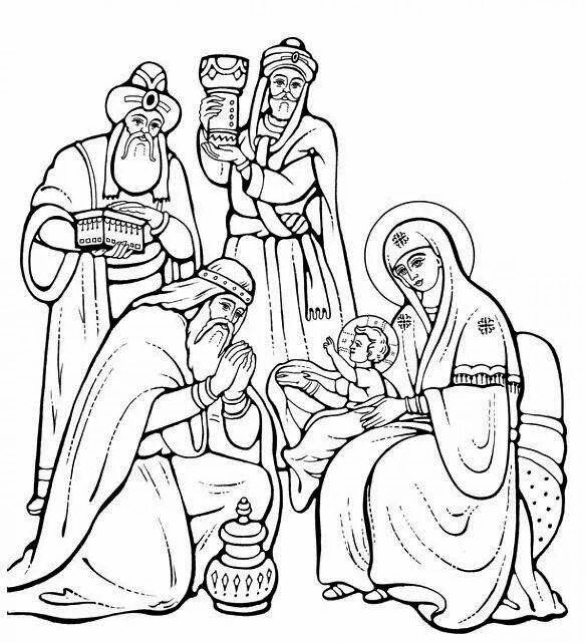 Christmas coloring book for children orthodoxy