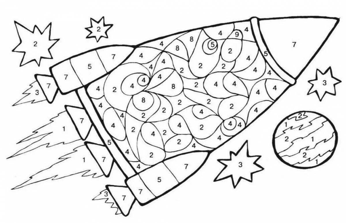 Stimulating coloring book for preschoolers with tasks