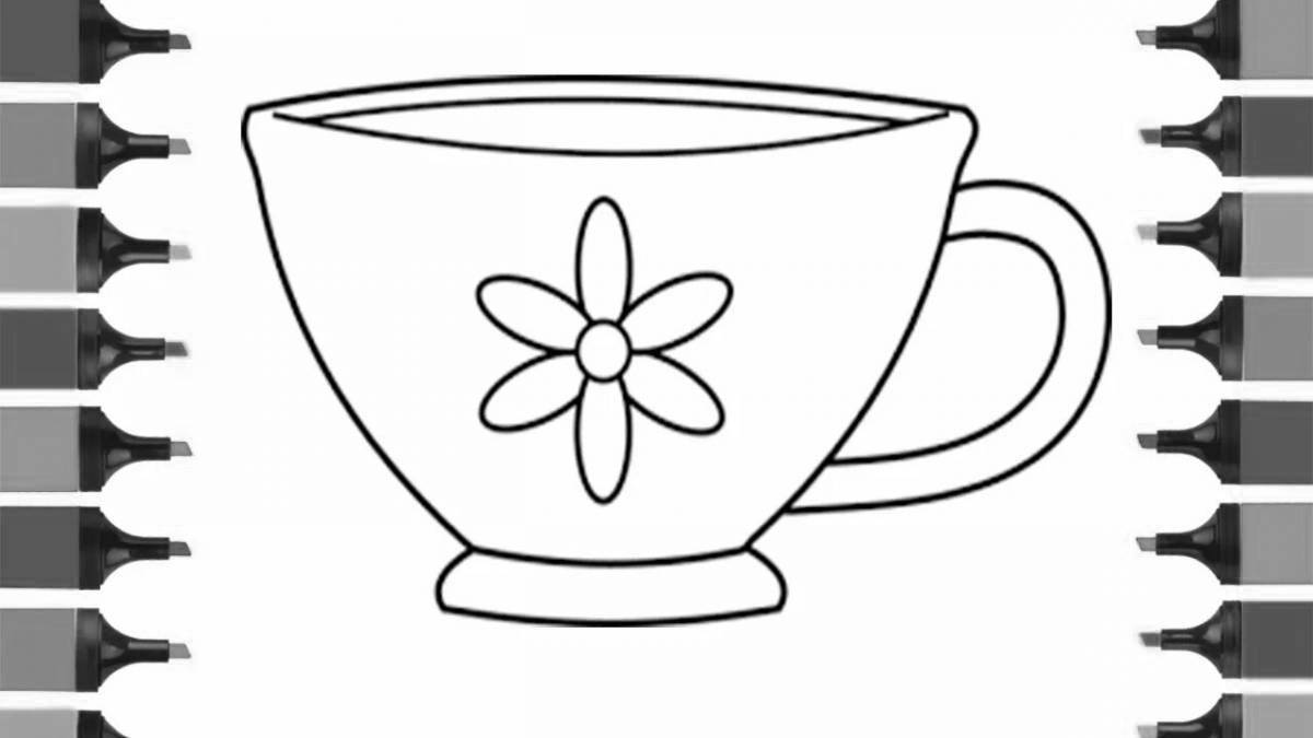 Яркая чашка-раскраска для дошкольников 2-3 лет