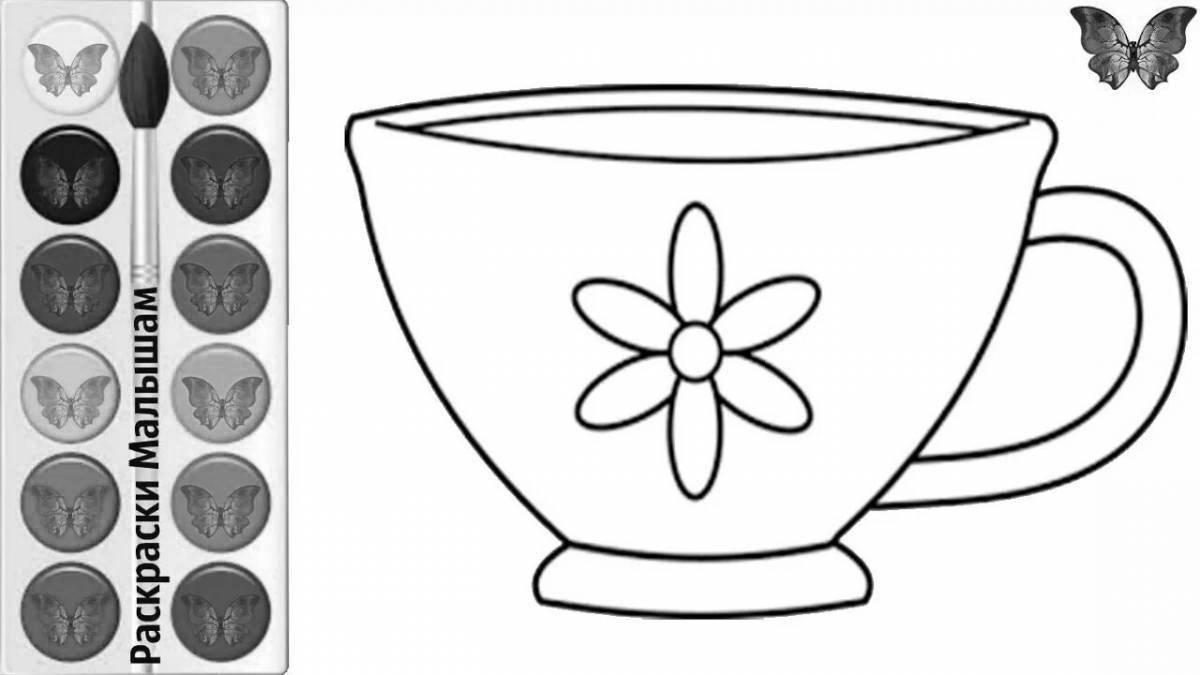 Fun cup coloring for preschoolers 2-3 years old