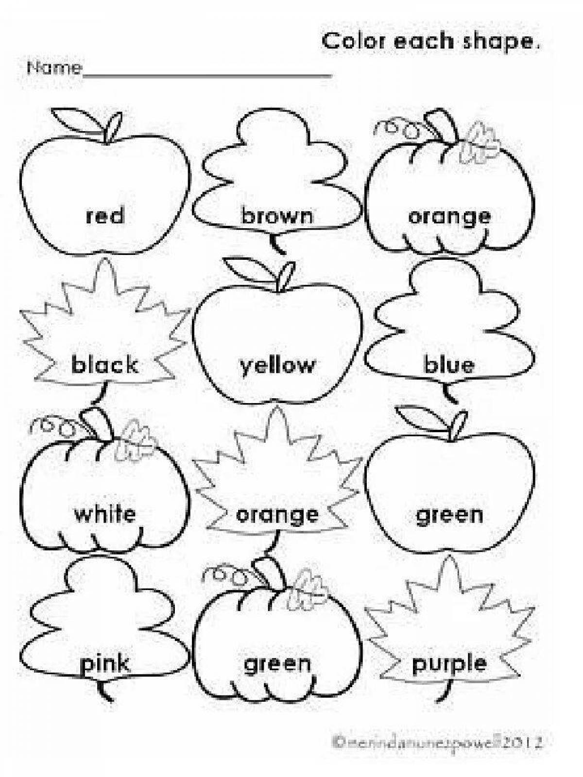 Colorful coloring with a task for grade 2