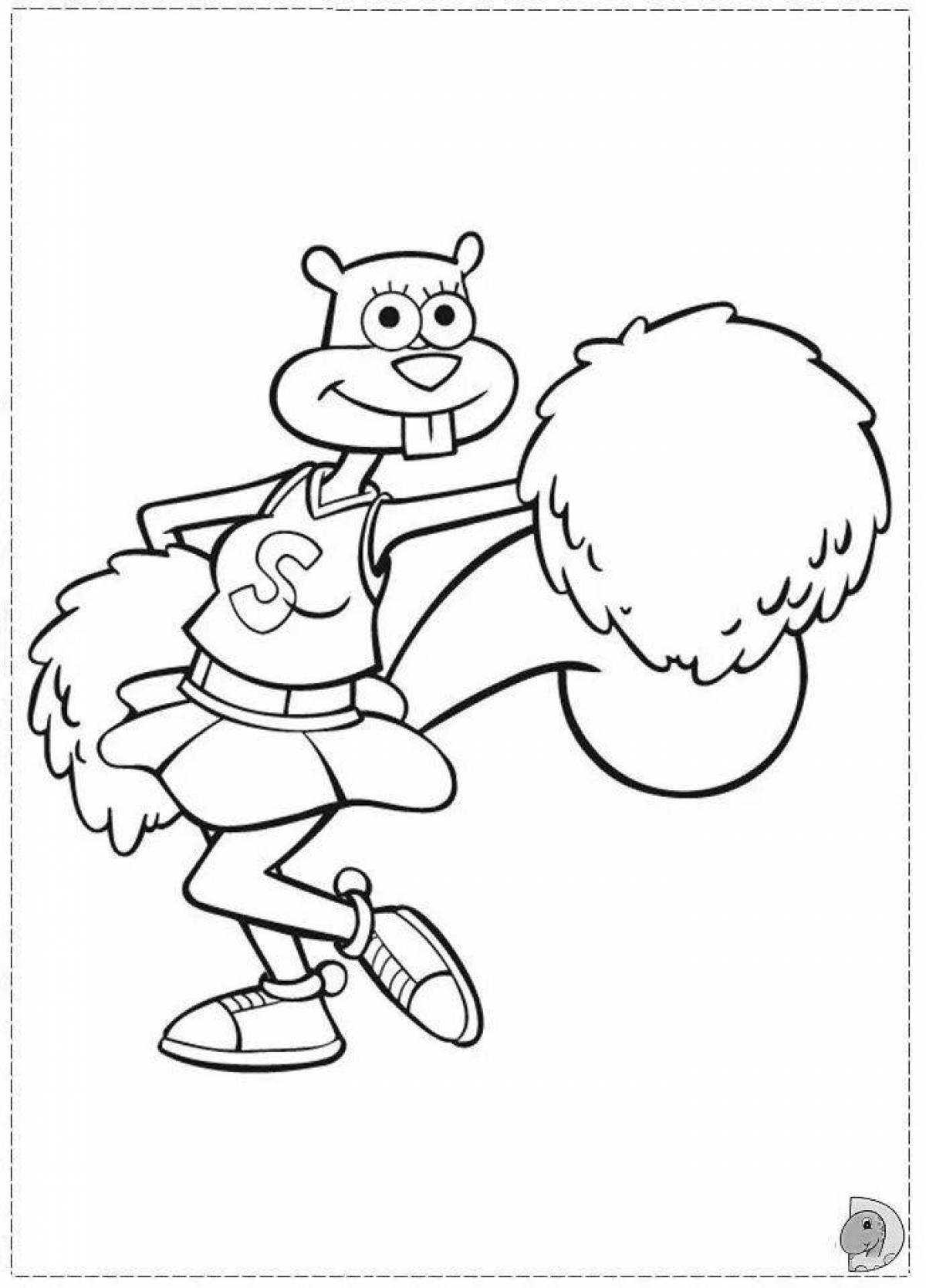 Glowing sandy coloring page
