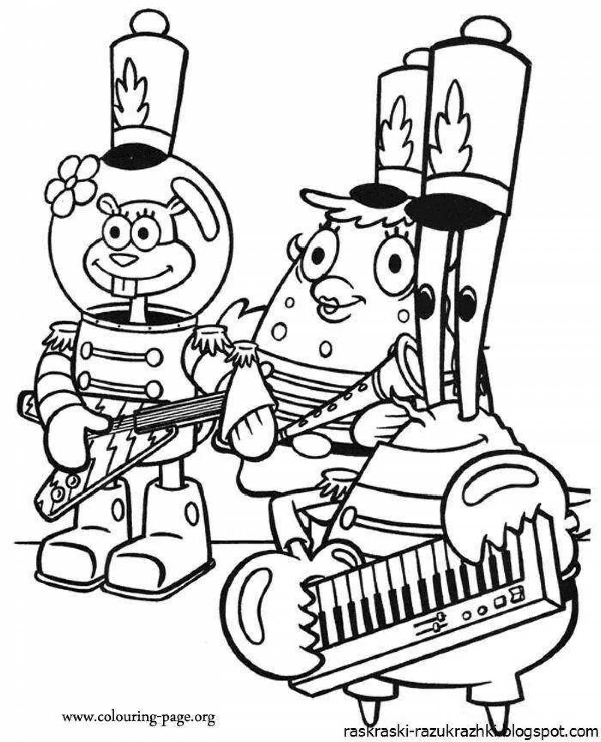 Sandy's animated coloring page