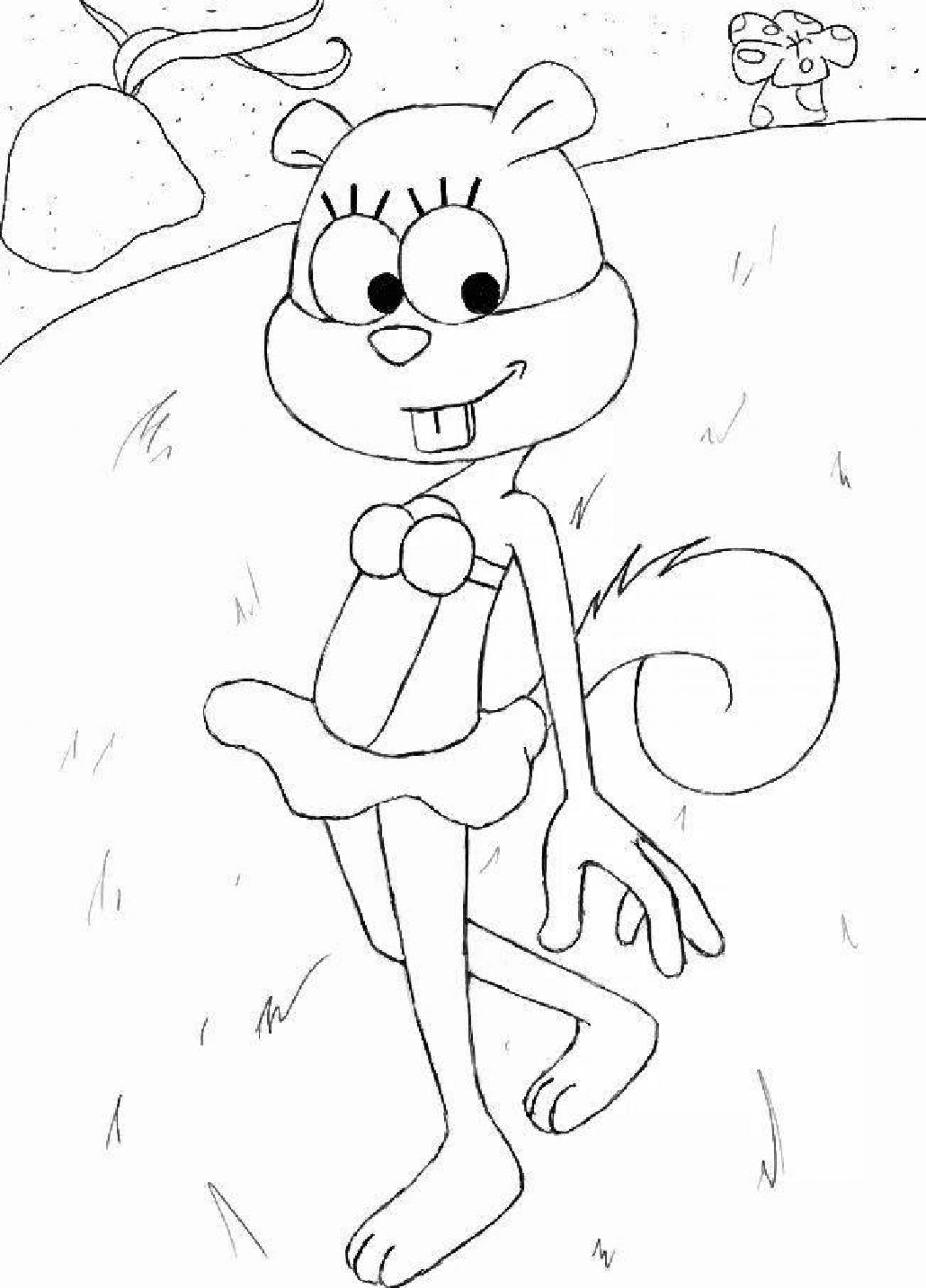 Sandy's animated coloring page