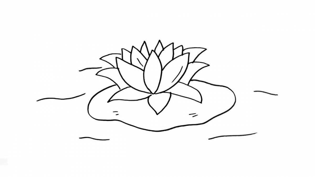 Coloring page dazzling water lily