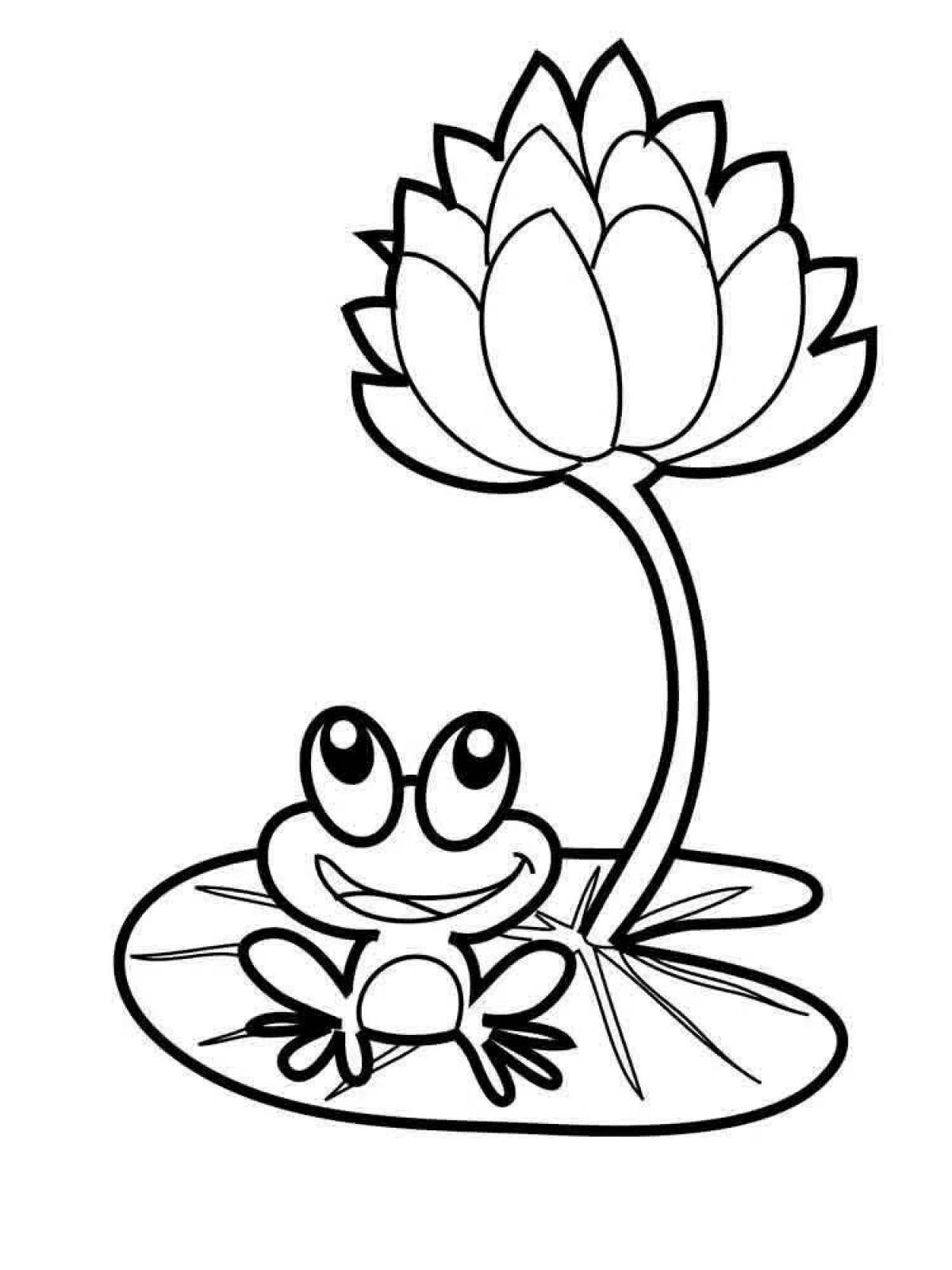 Coloring page blessed water lily