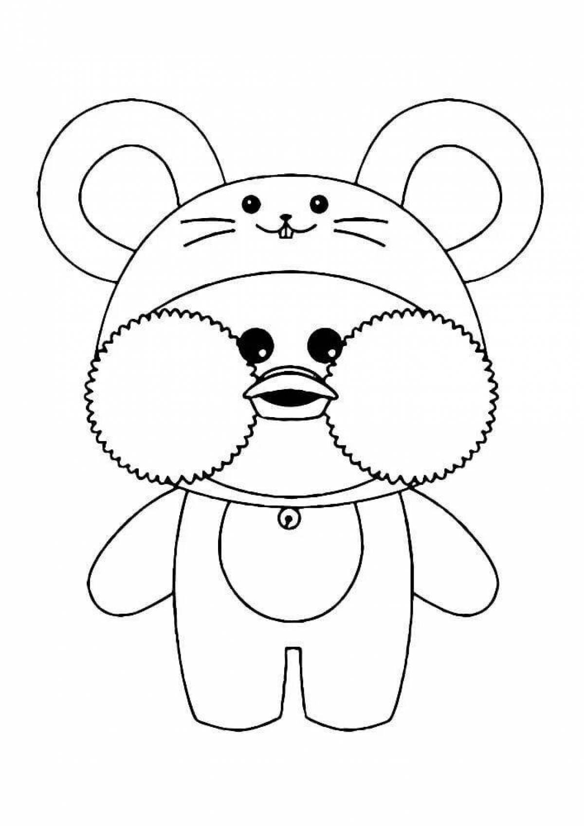 Coloring page adorable lalaphan duck