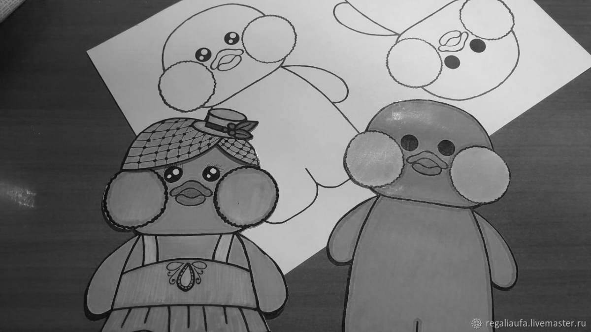 Lalafan cute duck coloring book