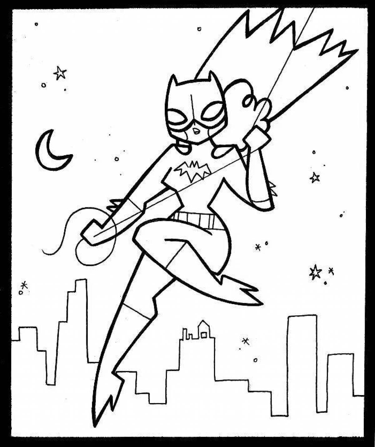 Coloring book bright catwoman