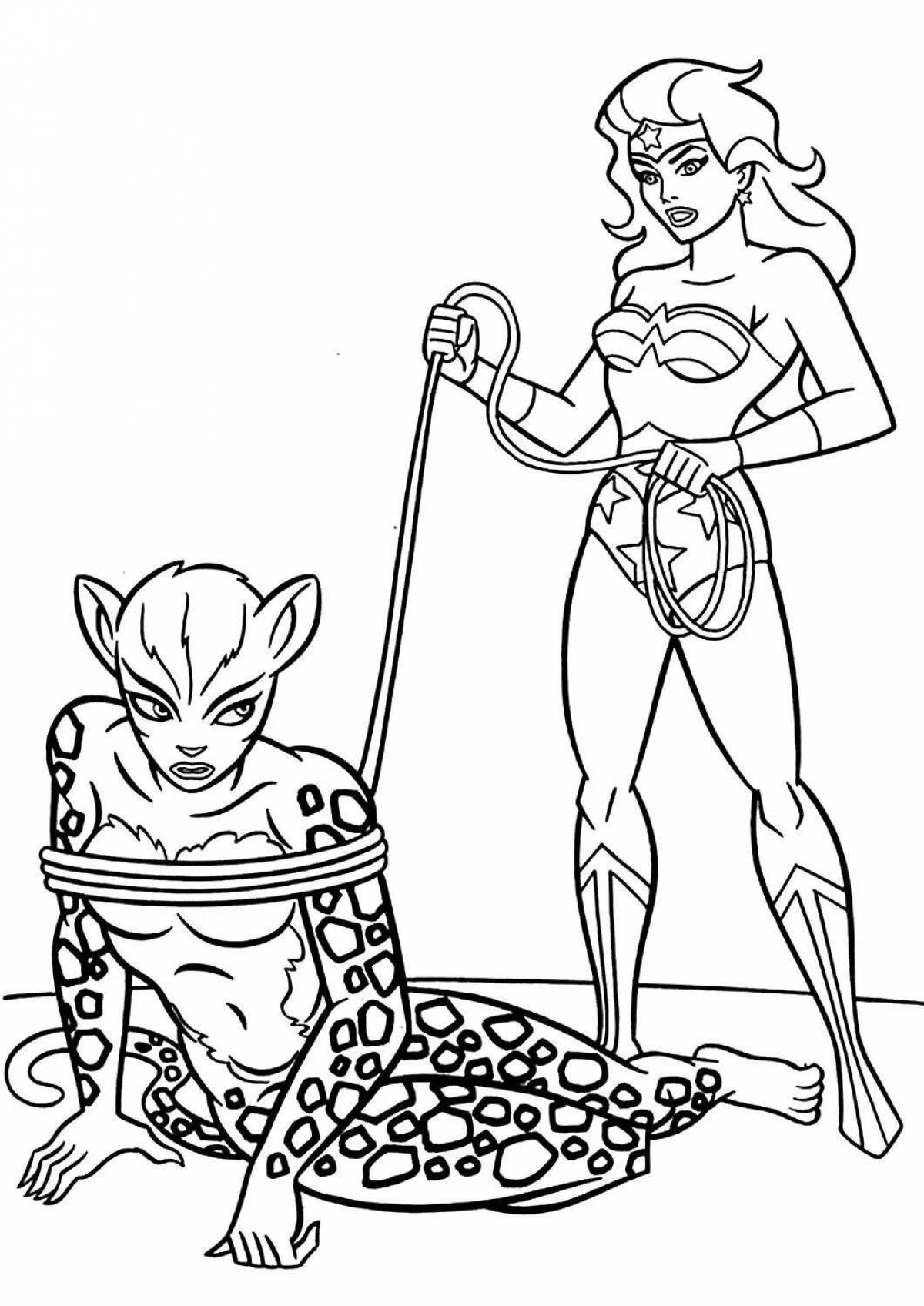 Coloring page nice catwoman