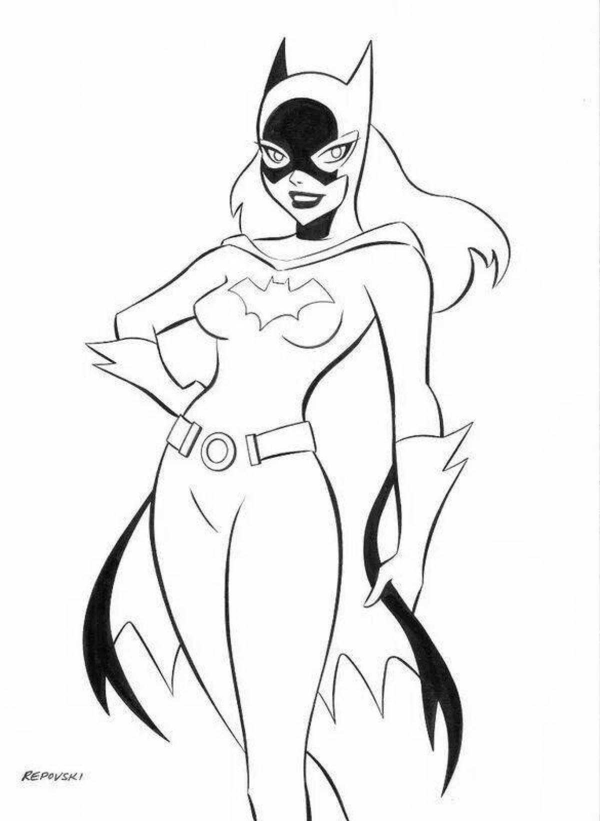 Coloring page gorgeous catwoman