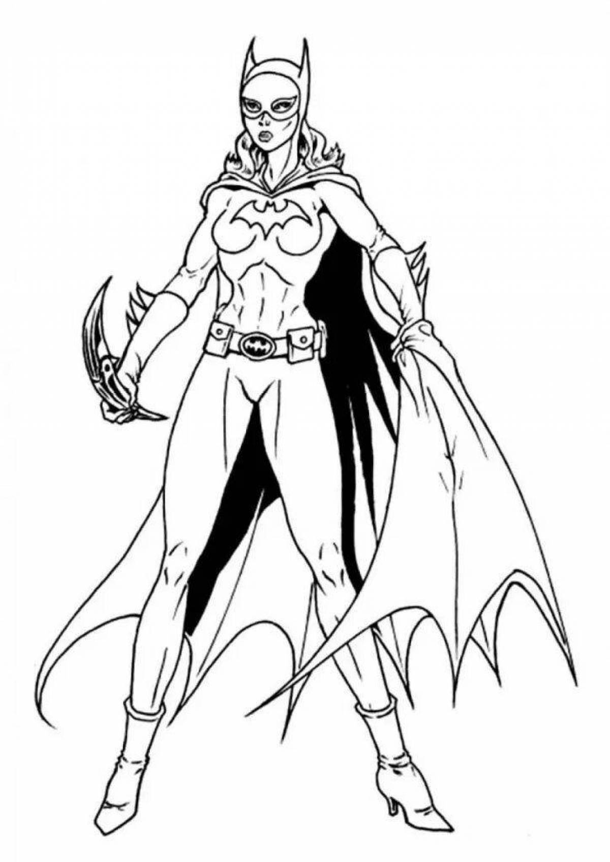 Animated catwoman coloring page