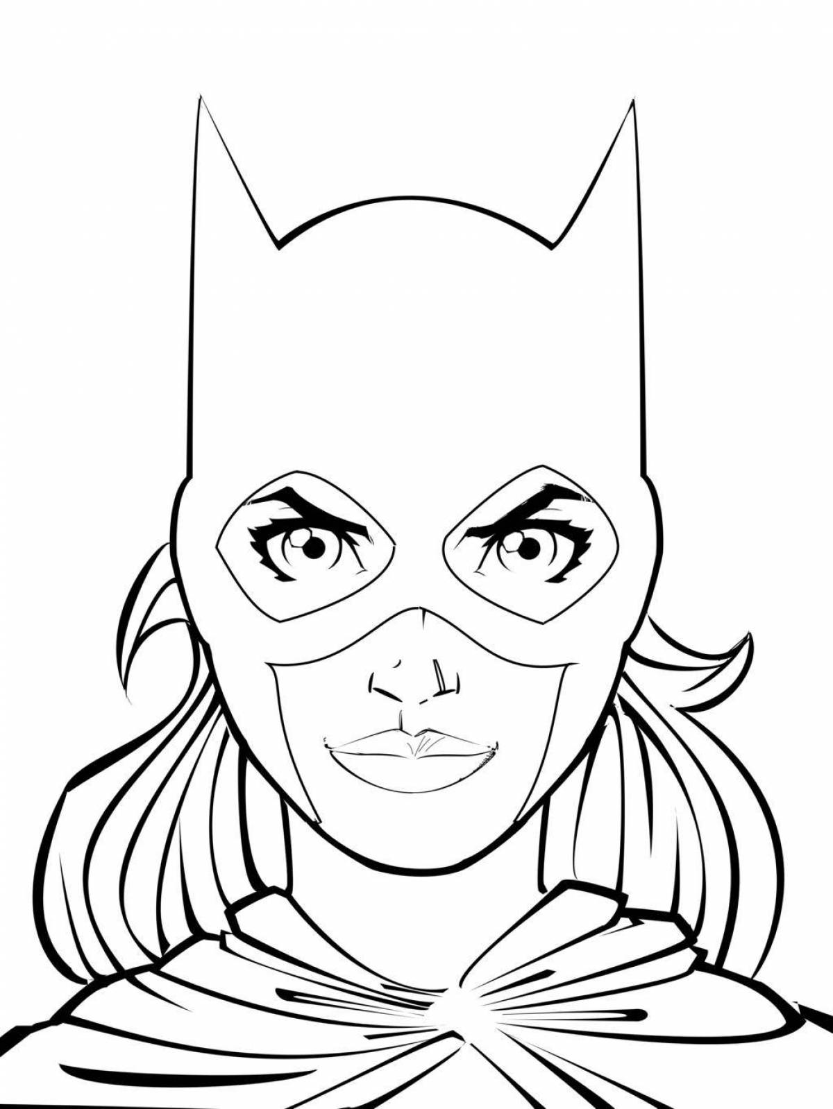 Coloring book caring catwoman