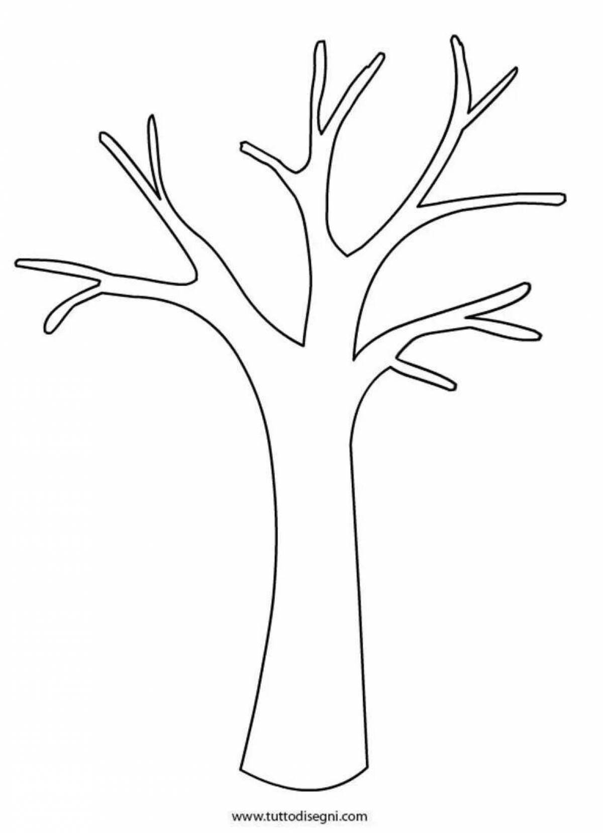 Palace winter tree coloring page