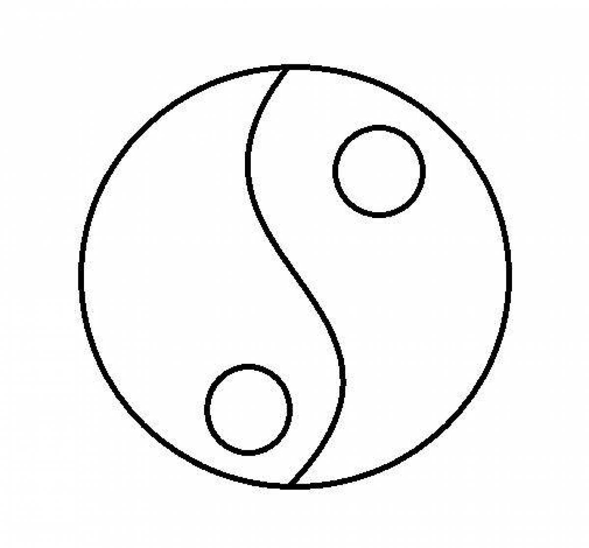 Coloring majestic yin yang
