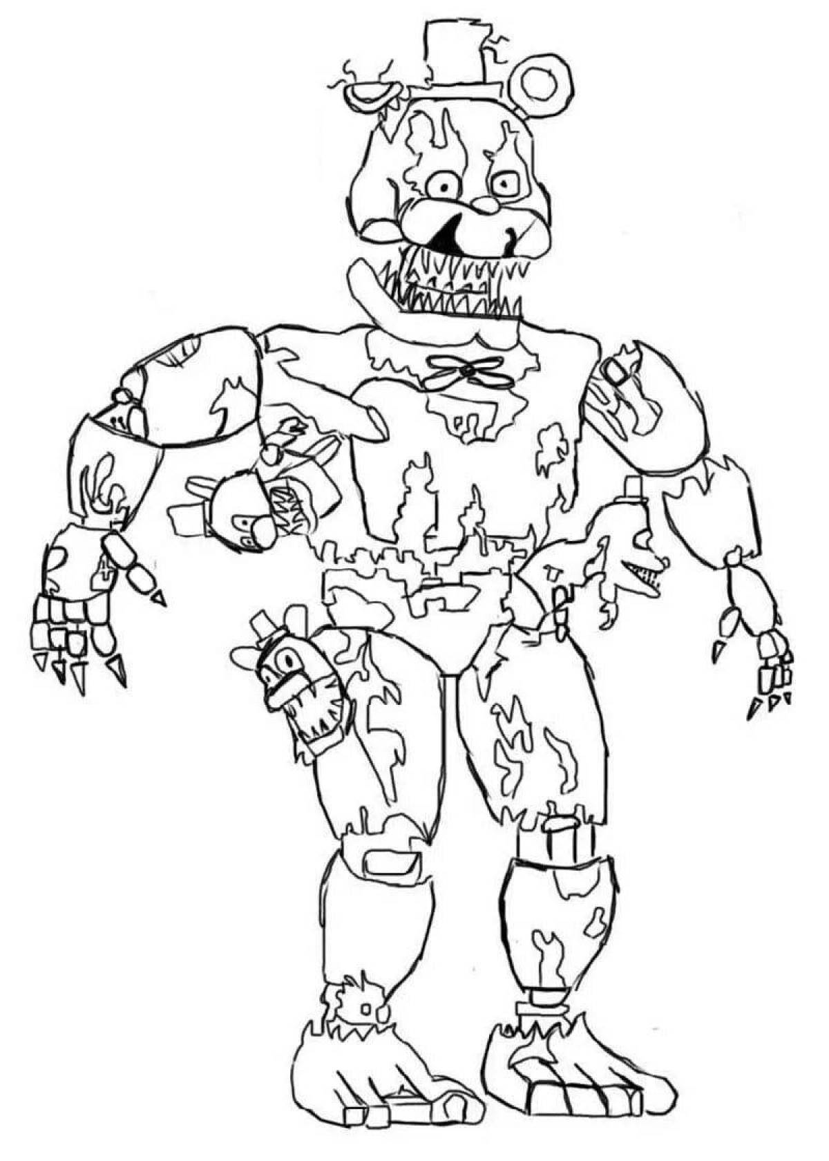 Gorgeous golden freddy coloring