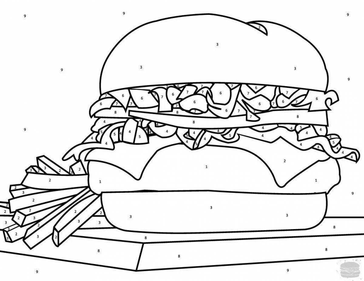 Gorgeous burger king coloring page