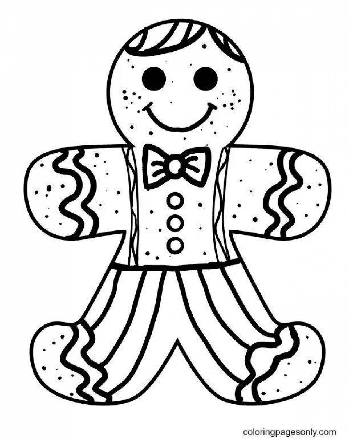 Holiday gingerbread coloring book for kids
