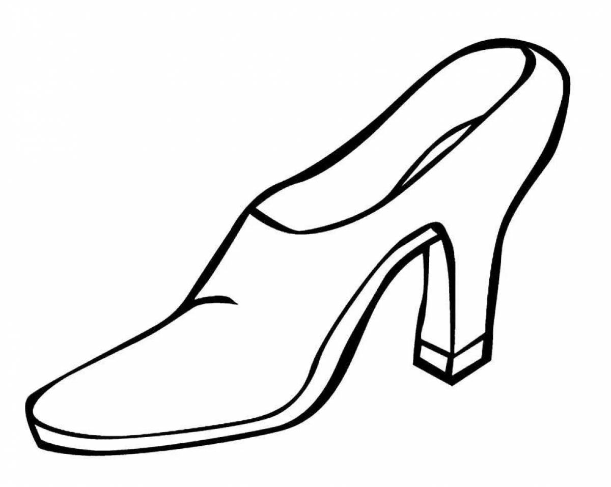 Coloring page adorable shoes for kids