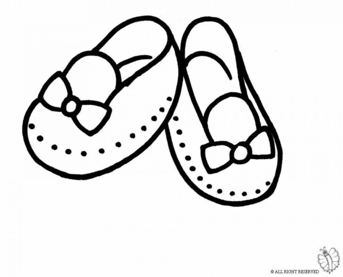 Coloring page sweet shoes for kids