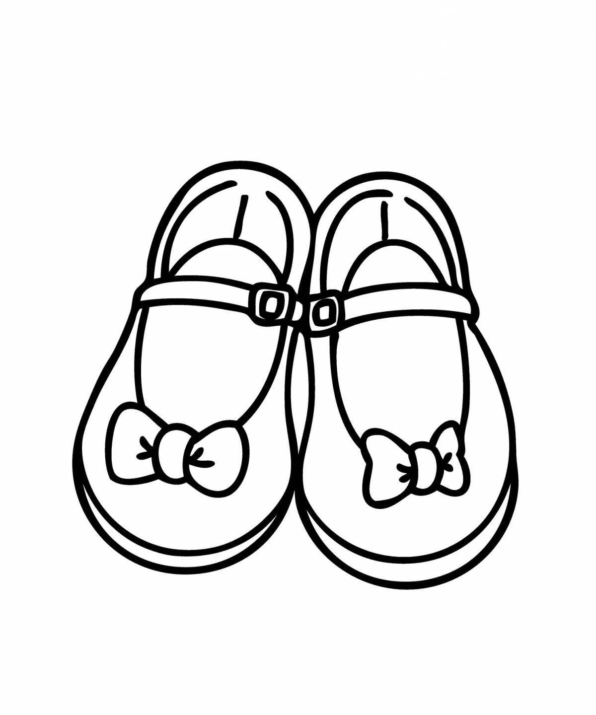 Fashion shoes coloring pages for kids