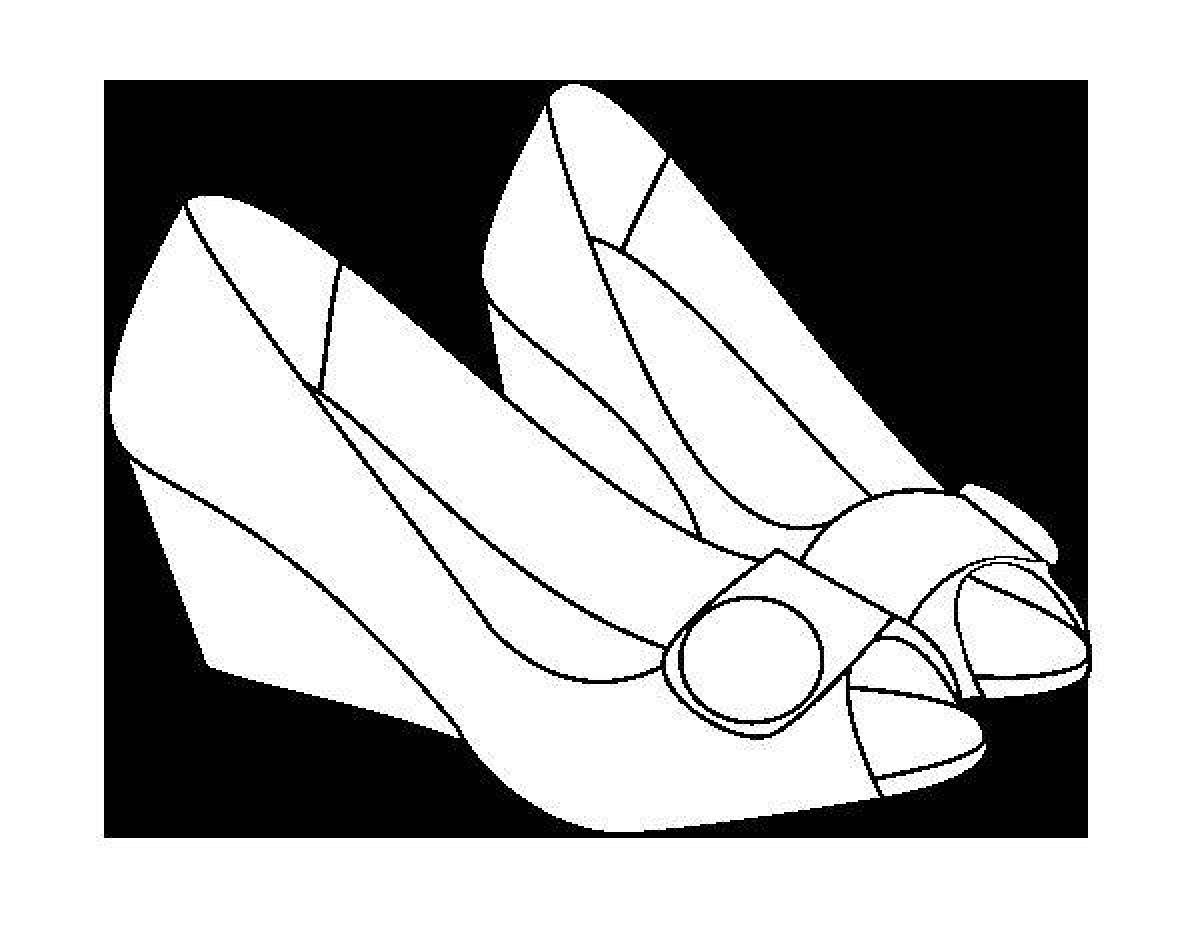 Coloring page cool shoes for kids