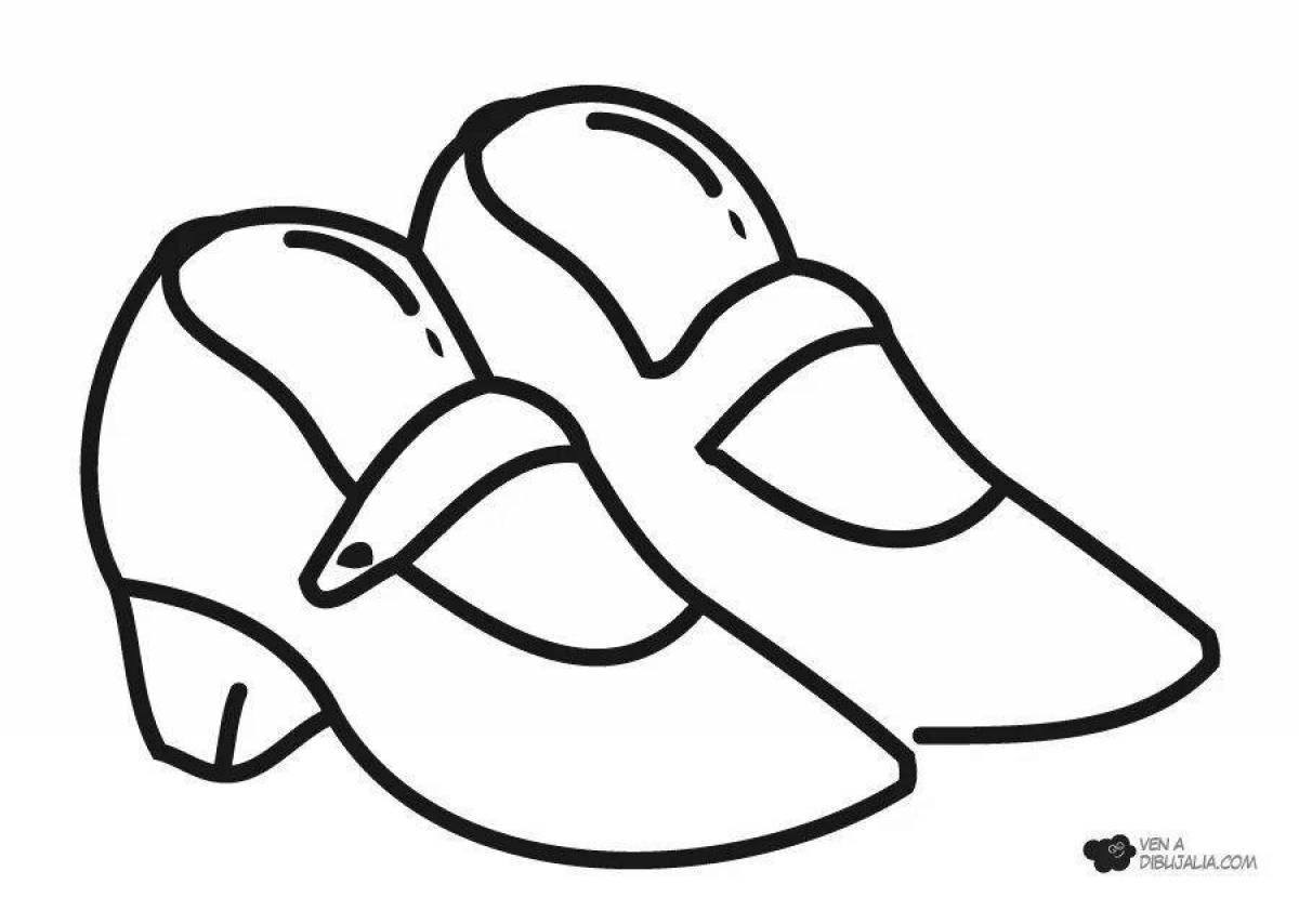 Clockwork shoes coloring pages for kids