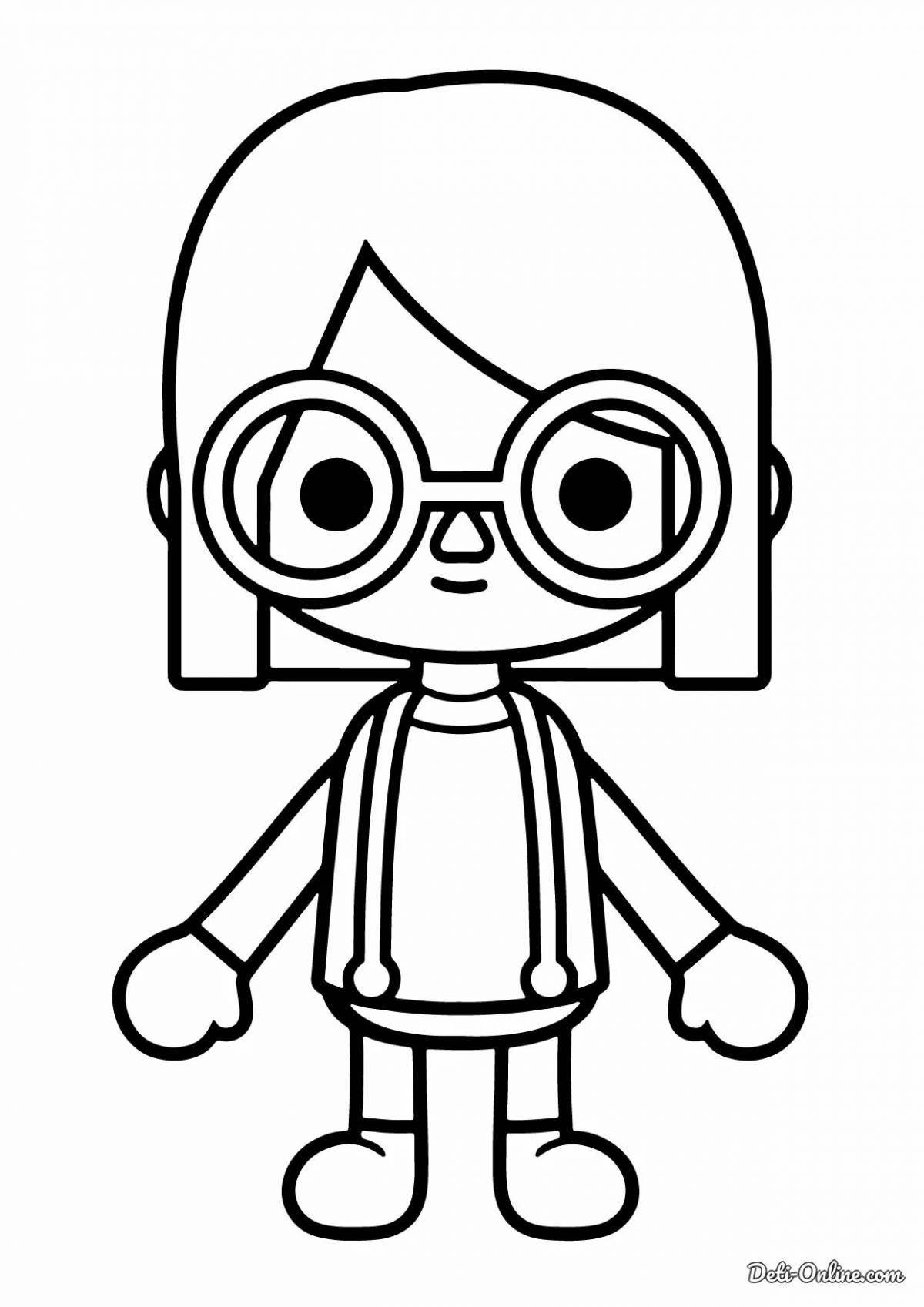 Adorable bok man coloring page