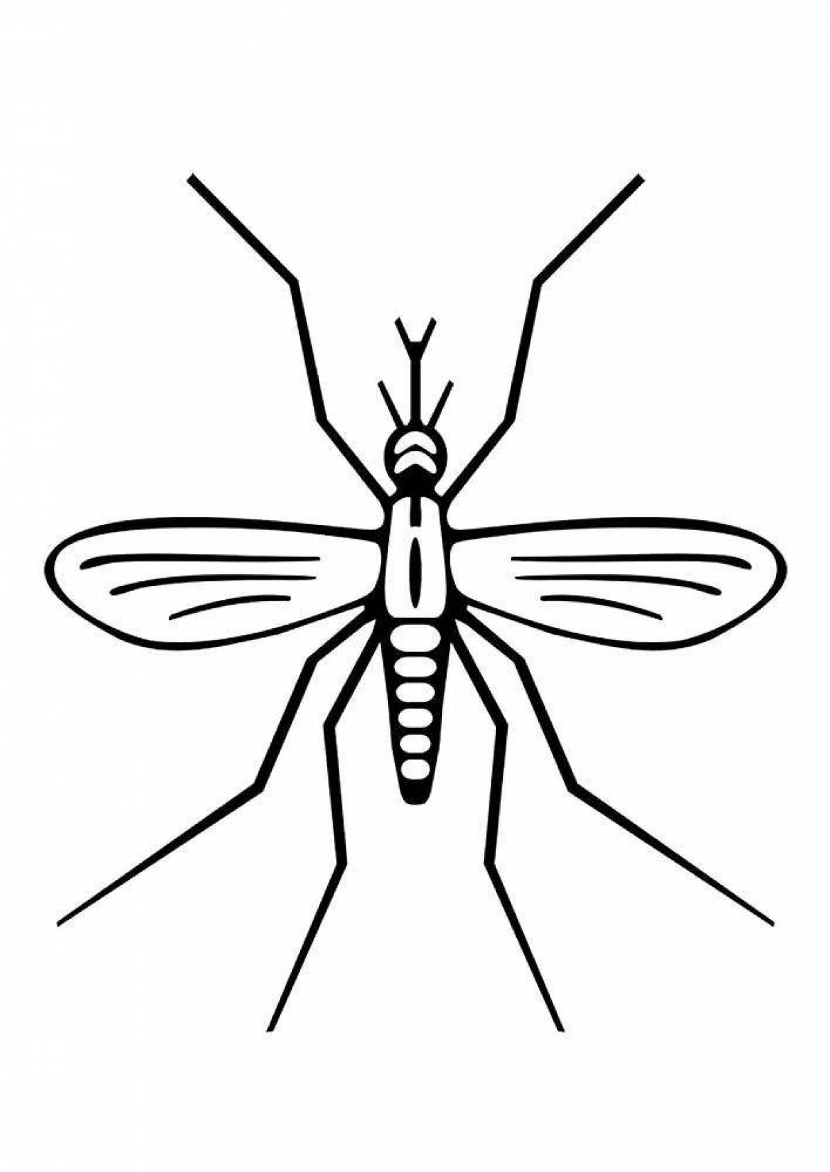 Outstanding mosquito coloring book for kids