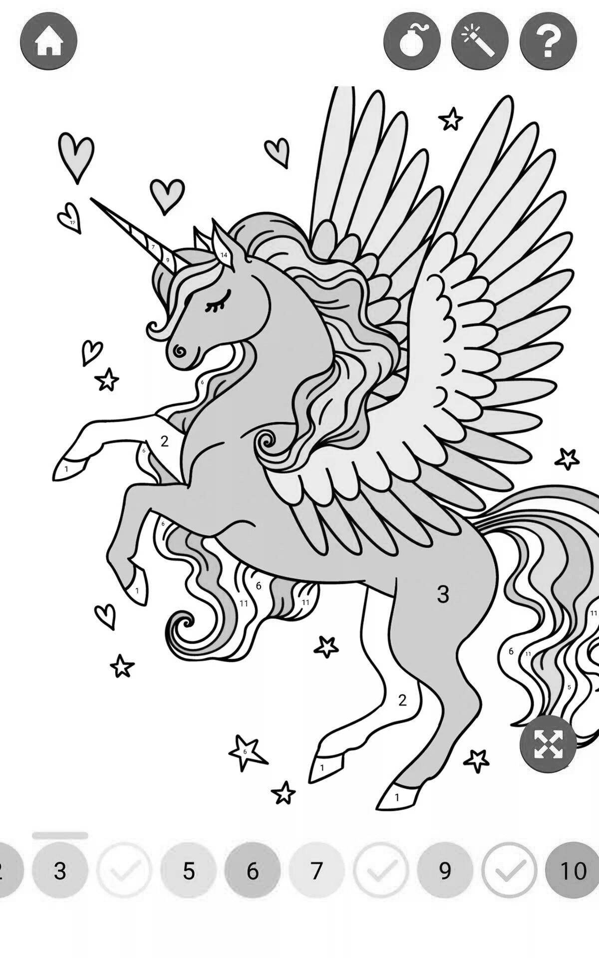 Fabulous unicorn coloring by numbers