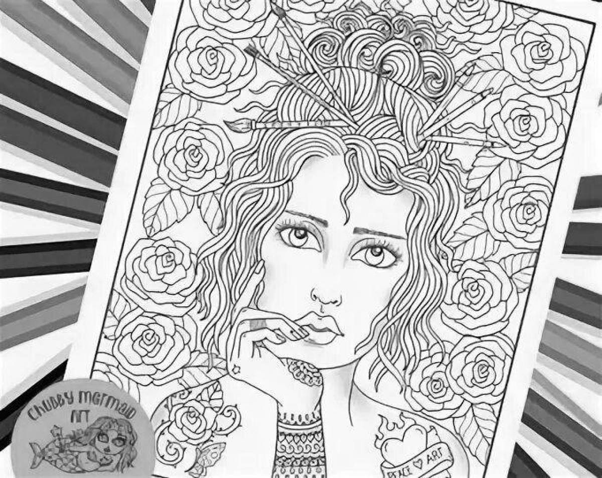 Adorable adult coin coloring page