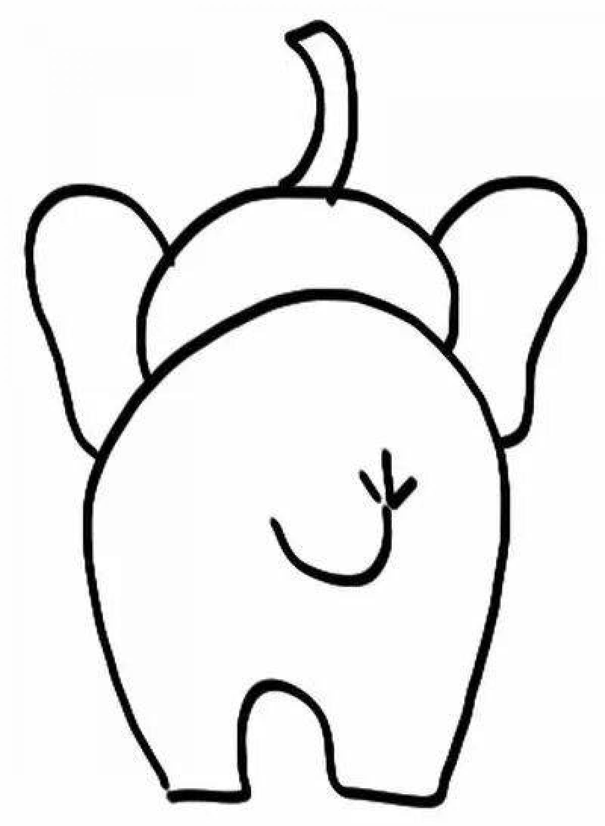 Colorful ass coloring page