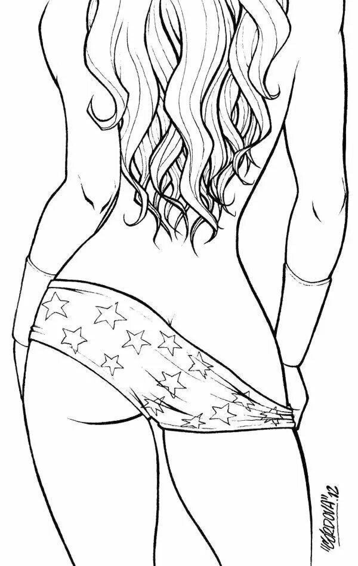 Horny ass coloring page